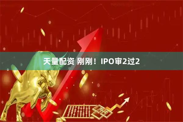 天量配资 刚刚！IPO审2过2