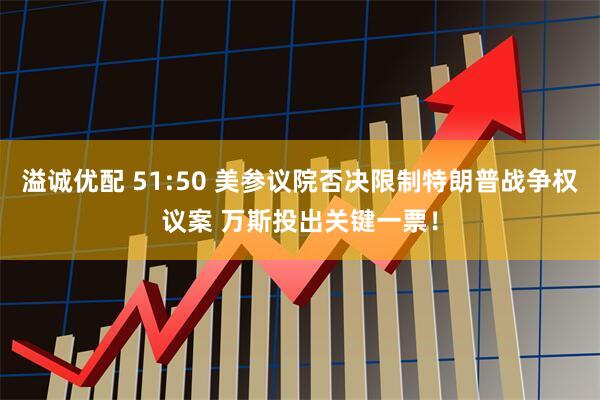溢诚优配 51:50 美参议院否决限制特朗普战争权议案 万斯投出关键一票！